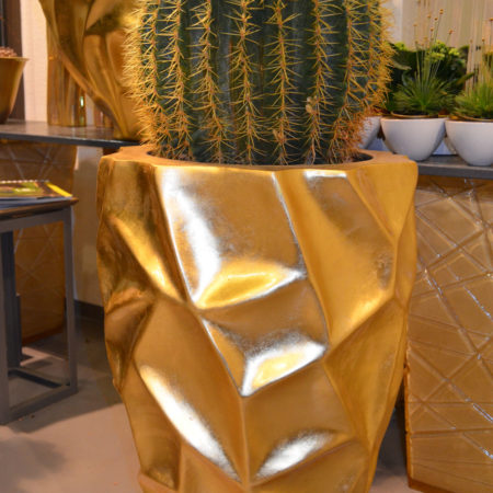 Kaktus gold fiberglas-Wabengefäß (2)